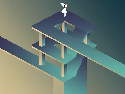 Imitation Monument Valley 3dmax ps