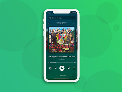 Spotify Music Player UI 009 app design app dev app ui dailyui ios iphonex music music player spotify startup ui ux web design web dev