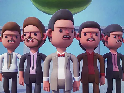 Hong Kong Cavaliers 3d illustration character design designer toy illustration toy design vinyl toy