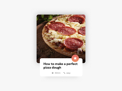 Card UI Design for Foodie blog article blog card food ui
