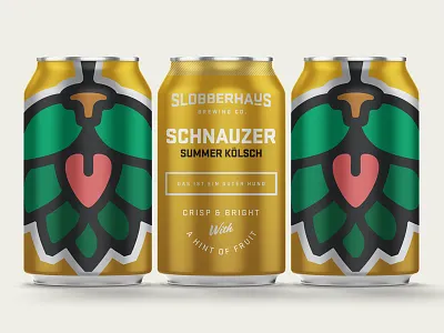 Slobberhaus Kolsch beer beer branding beer can dogs hops kolsch packaging