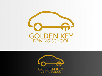 Golden Key Logo branding design logo minimalist