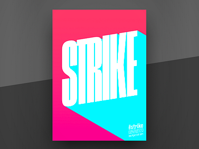 Poster - Strike blankposter.com fluoro poster strike