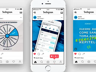 Social media for fitness app