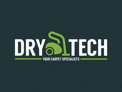 Dry Tech – Your Carpet Specialist logo design cleaning company cleaning service design icon logo logo design typography