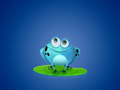 Frog blue design frog green illustration spots