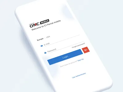 Sign In Concept form mobile sign in