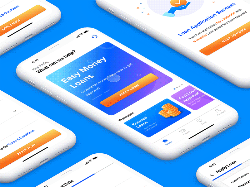 Loan Application animated app design finance finance app interaction interaction design loan loan app money ui ux