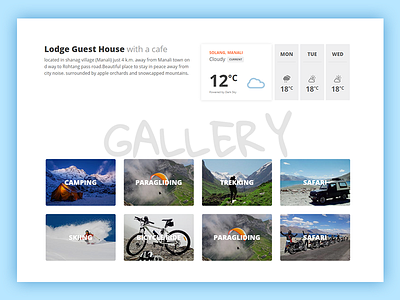 Schanagzer Website Design design gallery icons interface lodge guest house minimal ui ux weather web website