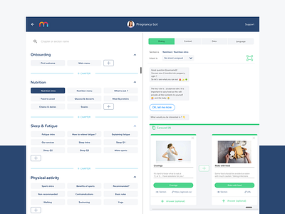 UI Evolution of a Chatbot Design Platform - Shot 3 bots builder chatbot chatbots conversational dashboard design platform saas uidesign