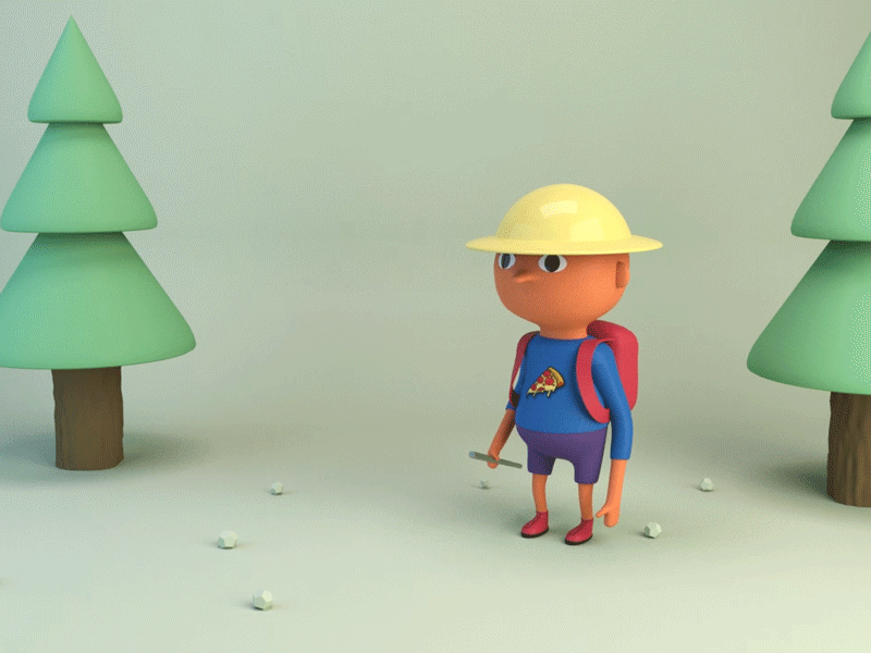 Camping Guide 3d animation cat cinema4d gif illustration