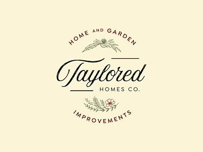 Taylored Homes Co. branding design floral garden graphic home improvement logo logo design typography