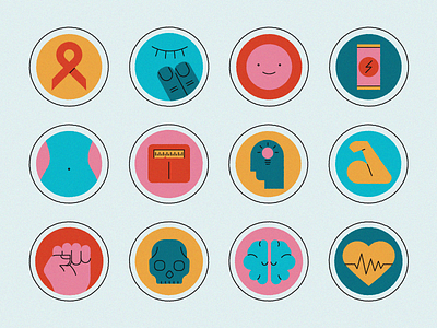 Wellness Icons design health icons illustration line simple stylized wellness