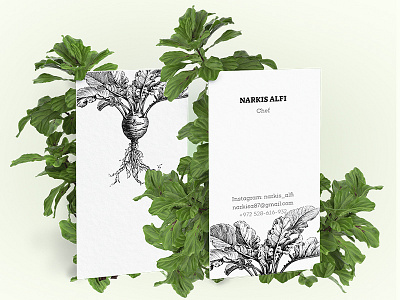 Business Card business card business card design business card mockup chef design logo plants