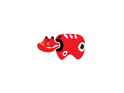 Akabeko 100dayschallenge 2d flat illustration illustrator japanese minimal vector