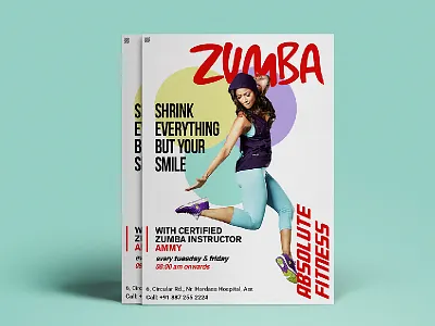 Poster Design for a Fitness Gym ad flyer gym poster poster design typography zumba