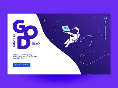 What Is God Like? Landing Page for Online Course branding branding design landing page. spirituality universe