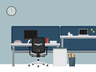 Office Space Illustration chair desk furniture herman miller illustration office