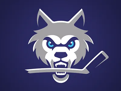 Sudbury Wolves canada design hockey ice ice hockey logo stick teeth wolf