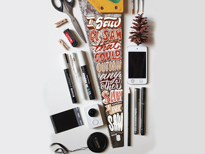Saw Alliteration. Hand Lettering alliteration brush lettering calligraphy digital lettering hand lettering lettering typography