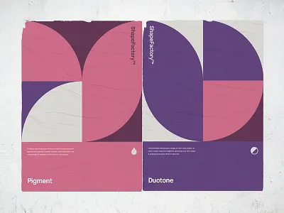 ShapeFactory.co — Promotional Posters color color block color palette curve grid layout poster poster design