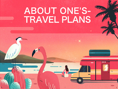 Tourism illustrations 人 插图 颜色