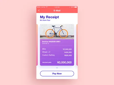 Email Receipt - Daily UI 017 dailyui design mail mobile ui