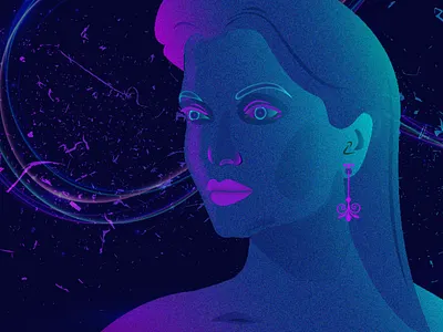 Portrait illustration gradient graphic design illustration portrait illustration