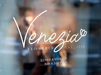 Florería Venezia art direction branding design flower logo