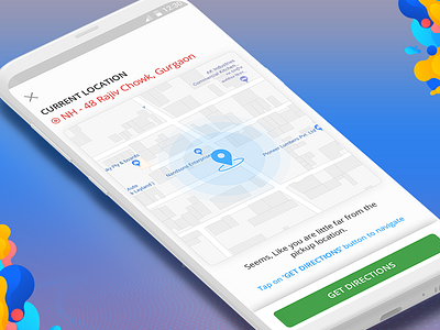 Direction Mockup current location direction map