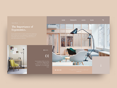 Interior Design Blog Concept blog branding design graphic illustration logo minimalism typography ui ui ux ui design ux web