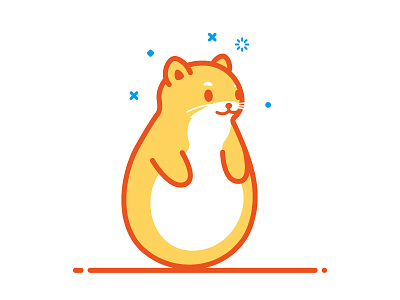 tumbler cat stroke illustration