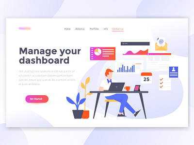 Dashboard application dashbaord desktop fitness ideas infographic landing page minimal modern theme web website