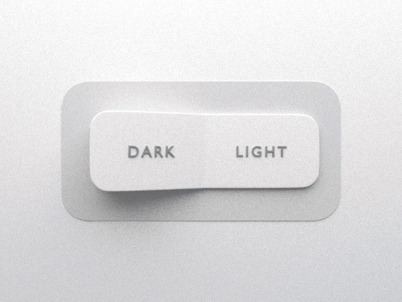 Dark or Light? Choose your side 3d animation blender button dark design illustration light render skeuomorphic switch ui