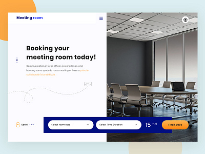 Meeting Room booking flat interaction meeting room typography ui ux website