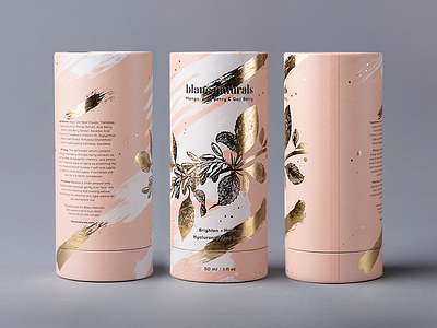 Blanc Naturals beauty branding design foil foxtrot foxtrotstudio gold hotstamping identity label packaging packagingdesign poland skincare tube visualidentity