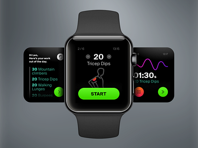 Daily Ui 62 | Workout of The Day app apple watch cardio challenge daily ui exercise gym plan ui watch os workout