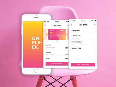 On Fleek app credit card checkout dailyui 001 design designlife digital gradients typography ui ux ux ui web