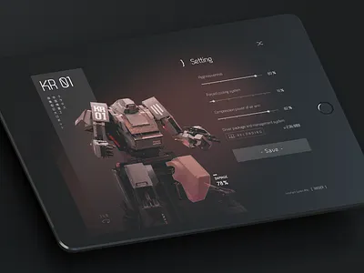 Settings 𐄂 Daily UI 100daychallenge app challenge dailyui design fun inspiration interface ios ipad robot setting settings sketch tablet ui uichallenge ux