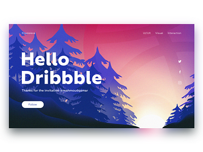 Hello Dribbble first shot hello dribbble illustration pocahontas ui web