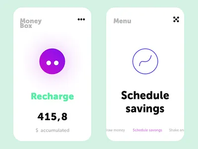 Concept design Money box app box coin concepting design ico interface job logo minimal mobile money pay photoshop ui ux