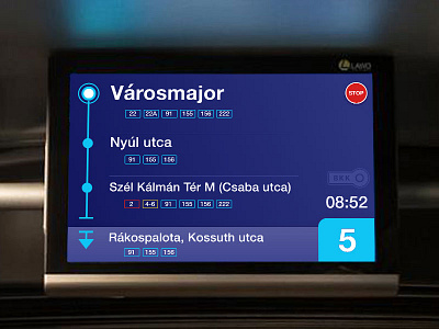 Public transport screen redesign automotive bus bus stop info screen public transport schedule