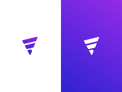 v letter line logo icon Dribbble