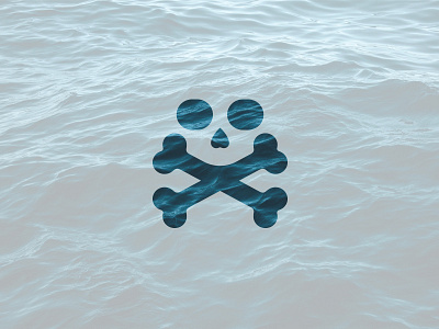 Pirate flag Skull bones danger kreatank logo negative space ocean pirate sea ship skull toxic