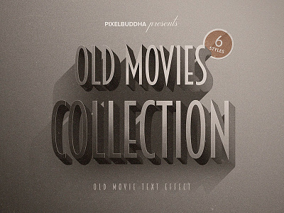 Old Movie Titles Collection calssic film noir old movie old text retro text style title typography vintage