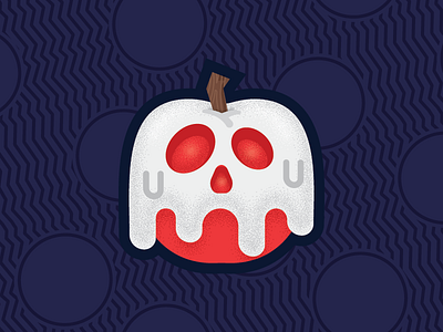 Poison Apple apple design disney halloween icon illustration iowa melt melting poison red scary skelton skull snow white spooky