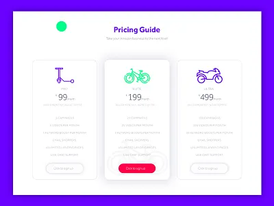 Price Table UI Design design experience icon interface minimal typography ui ux web website