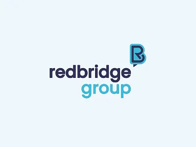 Redbridge Group - Bubble Concept blue branding design group logo tuition