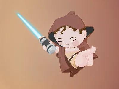 Baby Jedi baby illustration jedi newborn