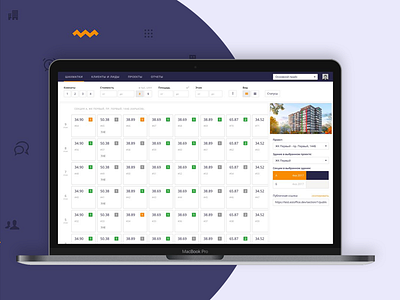 CRM Dashboard app b2b crm dasboard dribbble ukraine flat interface real estate ui ux web webapp